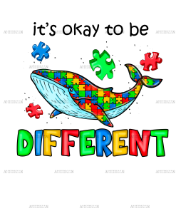 Its Ok To Be Different Fish DTF Transfer