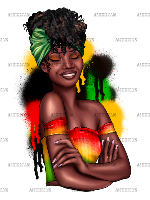 Juneteenth Afro Woman-1 DTF Transfer