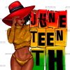Juneteenth Afro Woman-2 DTF Transfer
