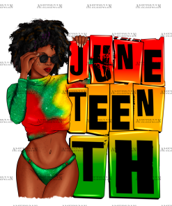 Juneteenth Afro Woman-3 DTF Transfer
