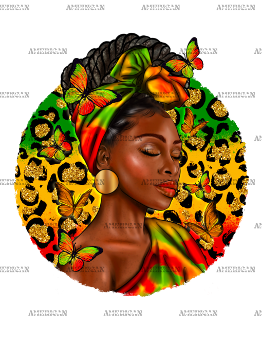 Juneteenth Black Woman Leopard DTF Transfer