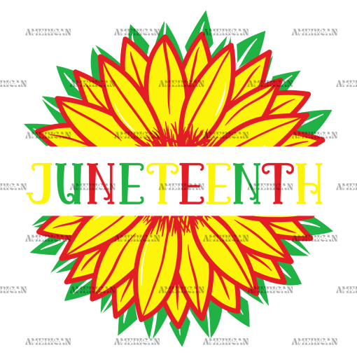 Juneteenth Sunflower DTF Transfer