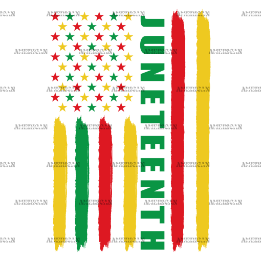 Juneteenth USA Flag DTF Transfer