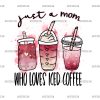 Just A Mom Who Loves Iced Coffee DTF Transfer