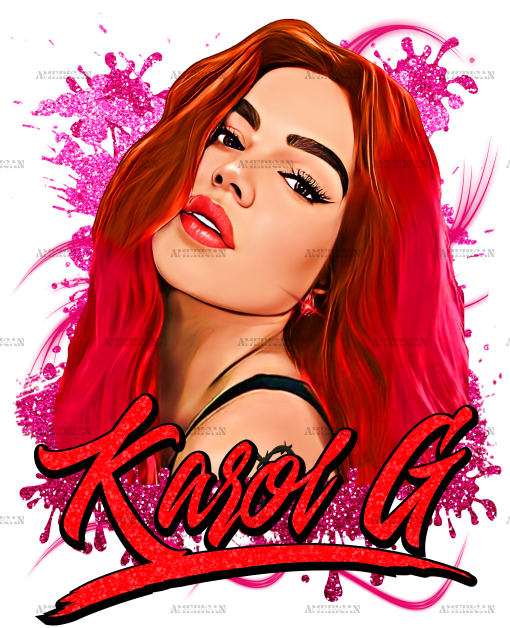 Karol G Red Dtf Transfer