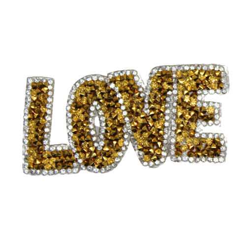 Love Word Rhinestone Patch - Image 2