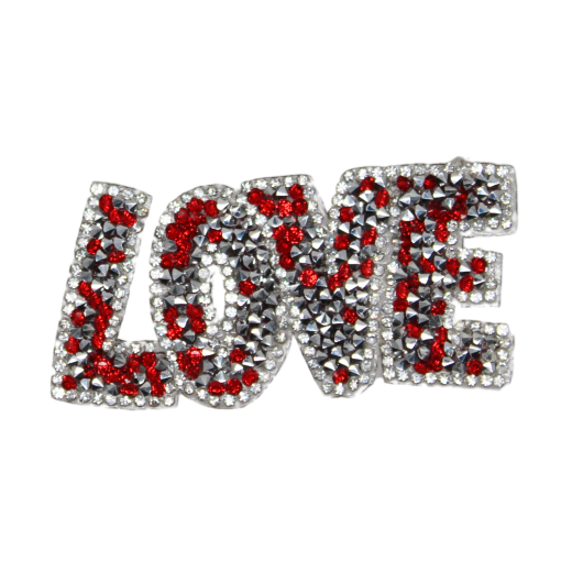 Love Word Rhinestone Patch - Image 4