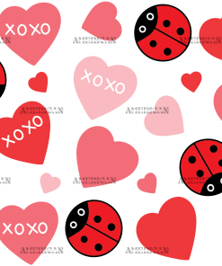 Ladybug Heart UV DTF Transfer