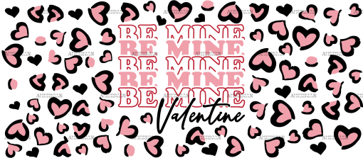 Leopard Be Mine Valentines UV DTF Transfer