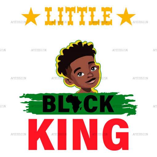 Little Black King-2 DTF Transfer