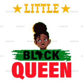 Little Black Queen DTF Transfer