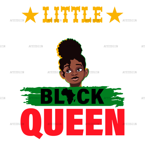 Little Black Queen DTF Transfer