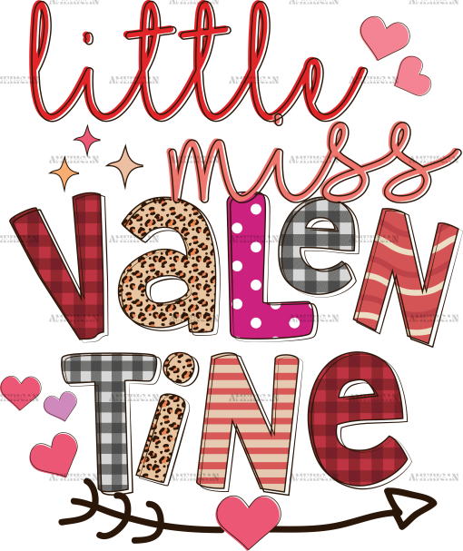 Little Miss Valentine-2 DTF Transfer