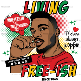 Living Freeish Male DTF Transfer