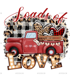 Loads Of Love Truck-3 DTF Transfer