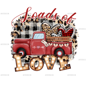 Loads Of Love Truck-3 DTF Transfer