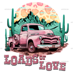 Loads Of Love Western Valentine DTF Transfer