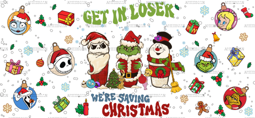 Loser Christmas Coffee UV DTF Transfer