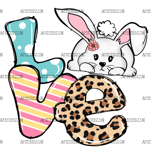 Love Bunny-1 DTF Transfer