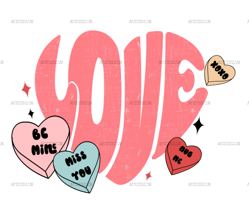 Love Candies DTF Transfer