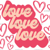 Love Hearts-2 UV DTF Transfer