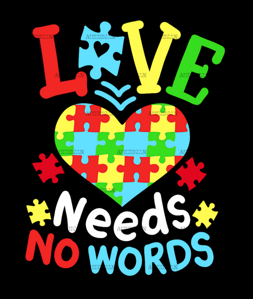 Love Needs No Words-2 DTF Transfer