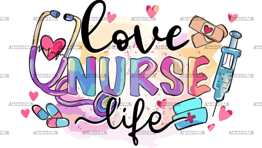 Love Nurse Life UV DTF Transfer