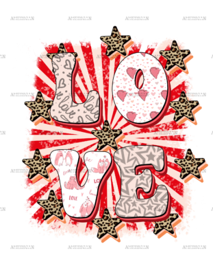 Love Stars DTF Transfer