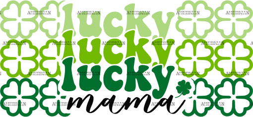 Lucky Mama Leaves UV DTF Transfer