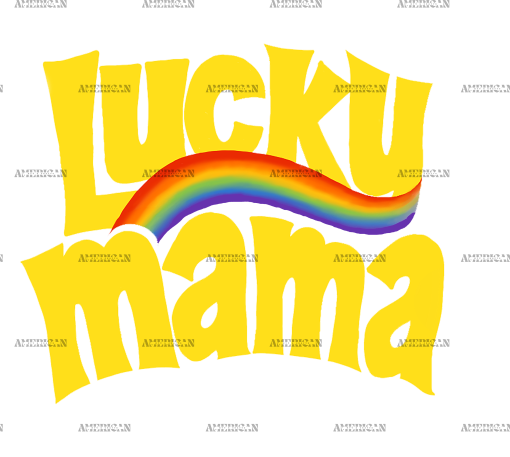 Lucky Mama Yellow DTF Transfer