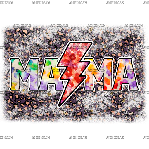 Mama Tie Dye Bolt DTF Transfer