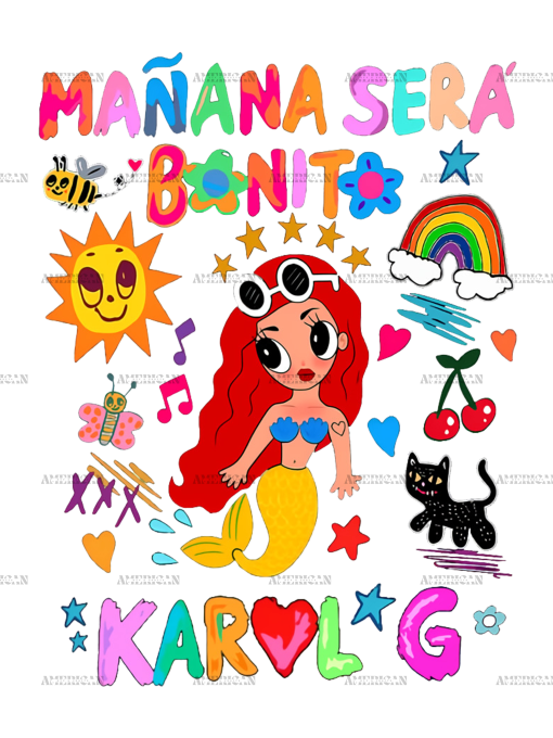 Manana Sera Bonito Karol G Mermaid Dtf Transfer