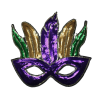 Mardi Gras Mask Patch (Large/Sequin)