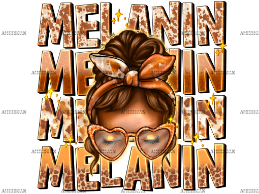 Melanin Mess Bun Girl DTF Transfer