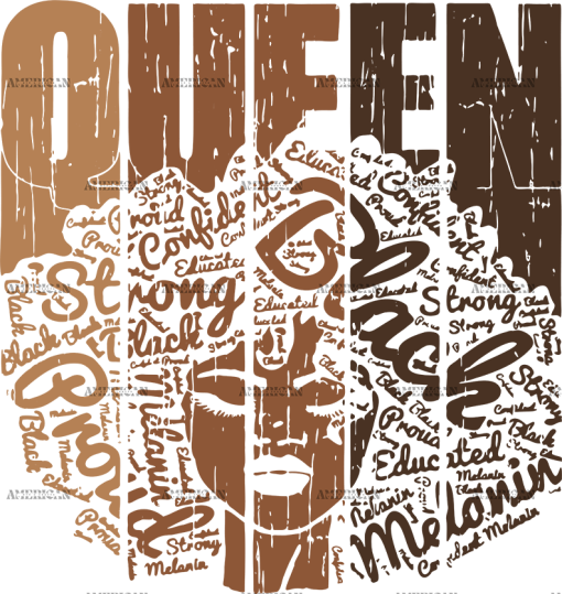 Melanin Queen-2 DTF Transfer