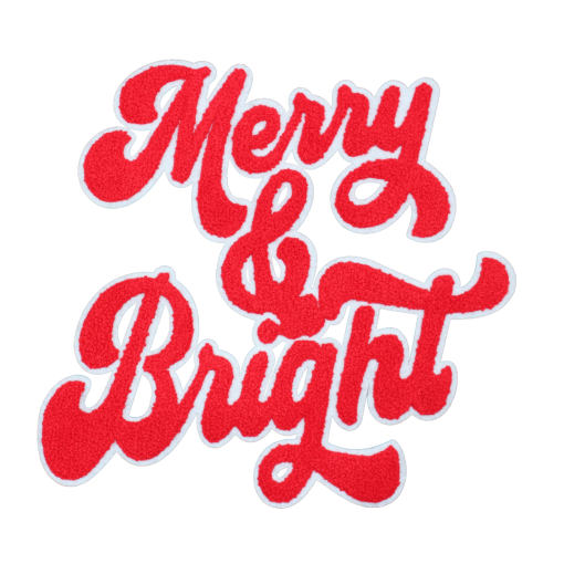 Merry & Bright Patch (Large/Chenille) - Image 2