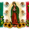 Mexican Flag Our Lady Of Guadalupe Dtf Transfer