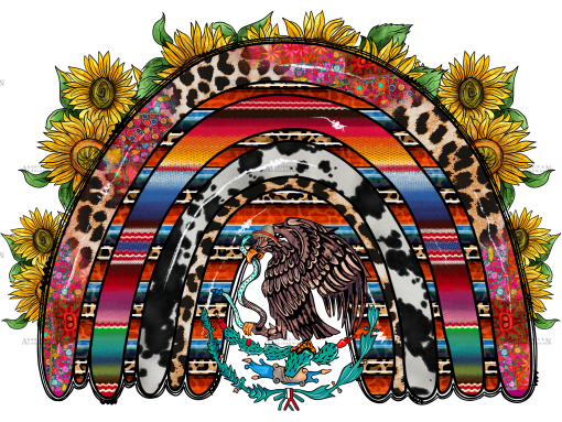 Mexican Rainbow Dtf Transfer