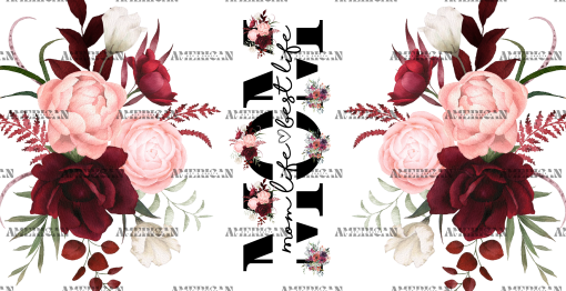 Mom Life Best Life Roses UV DTF Transfer