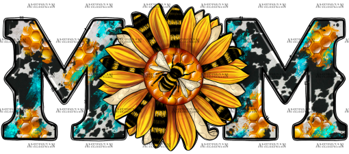 Mom Sunflower Bee DTF Transfer