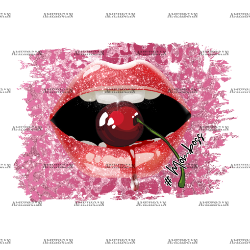 Momboss Cherry Lips DTF Transfer