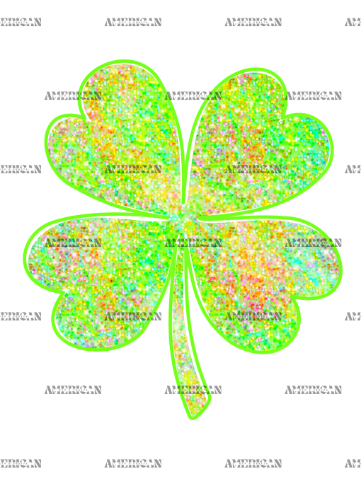 Neon Green Shamrock DTF Transfer