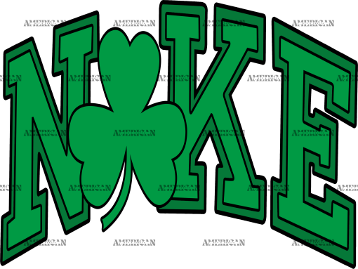 Nike Clover Black Stretched DTF Transfer
