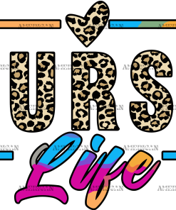 Nurse Life Leopard UV DTF Transfer