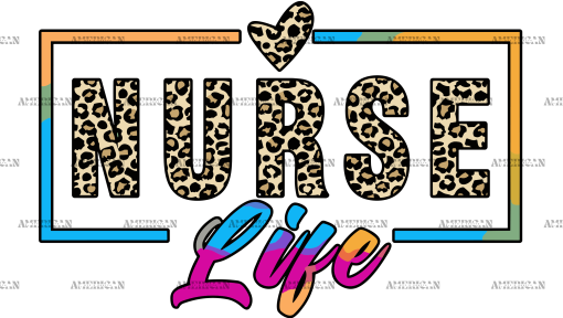 Nurse Life Leopard UV DTF Transfer