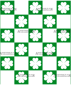 Patricks Checkered Leaves UV DTF Transfer