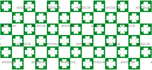 Patricks Checkered Leaves UV DTF Transfer