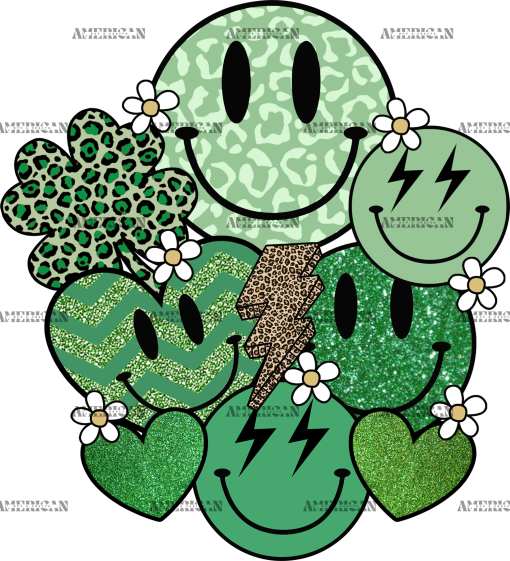 Patricks Day Smilies DTF Transfer
