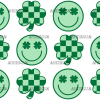 Patricks Leaves And Smiles UV DTF Transfer