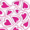 Pink Groovy Hearts UV DTF Transfer